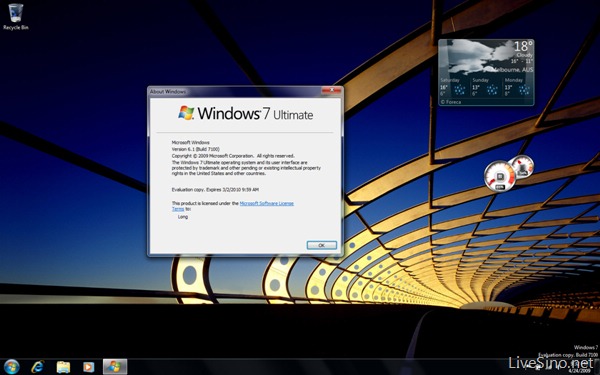 Windows 7 RC Build 7100 泄漏
