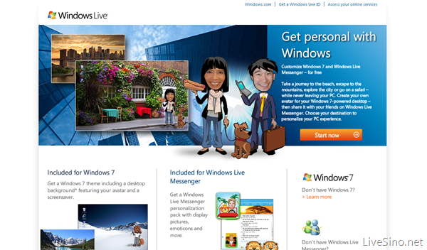 微软为 Windows 7 及 Windows Live Messenger 发布 Windows 体验包