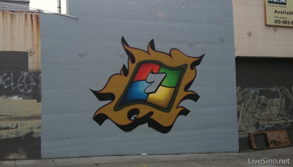 Microsoft 和 Windows 7 街头涂鸦