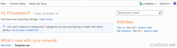 Windows Live Hotmail Wave3 的 Web Messenger, Today 等功能体验