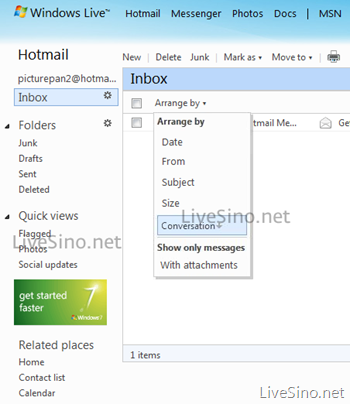 Windows Live Hotmail Wave 4 新特性截图