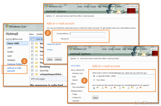 利用 Windows Live Hotmail 收取其他邮箱功能已扩展至更多市场