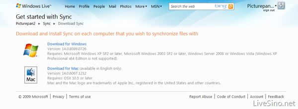 Windows Live Sync 本周更新，并将发布 Snow Leopard 兼容版