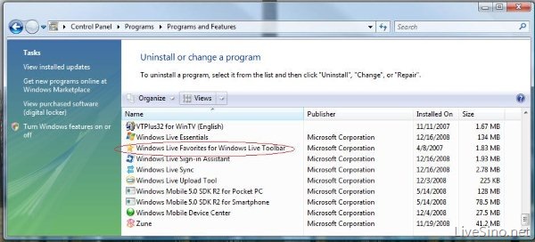遇到 Windows Live Sync / Toolbar Favorites 同步问题？